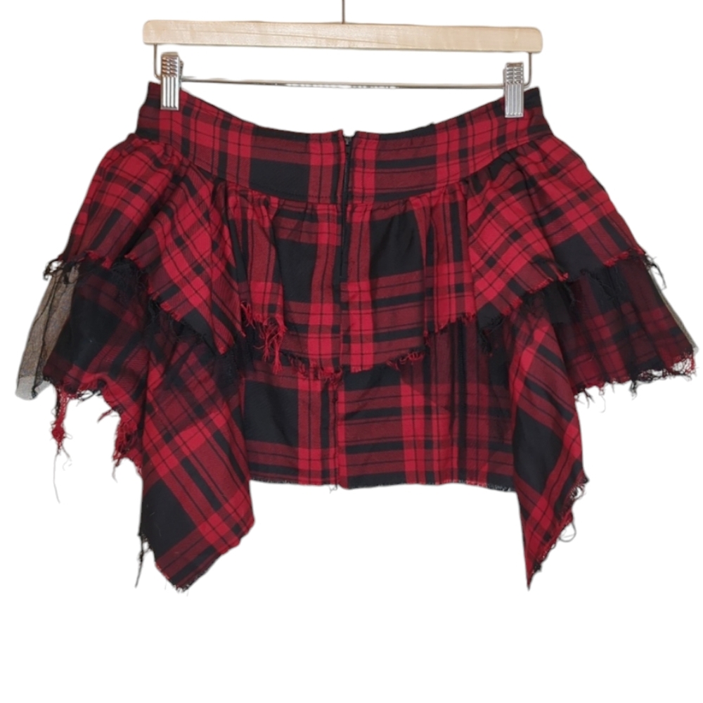 Hot Topic Red and Black Plaid Corset Dress - Picture 5 of 12